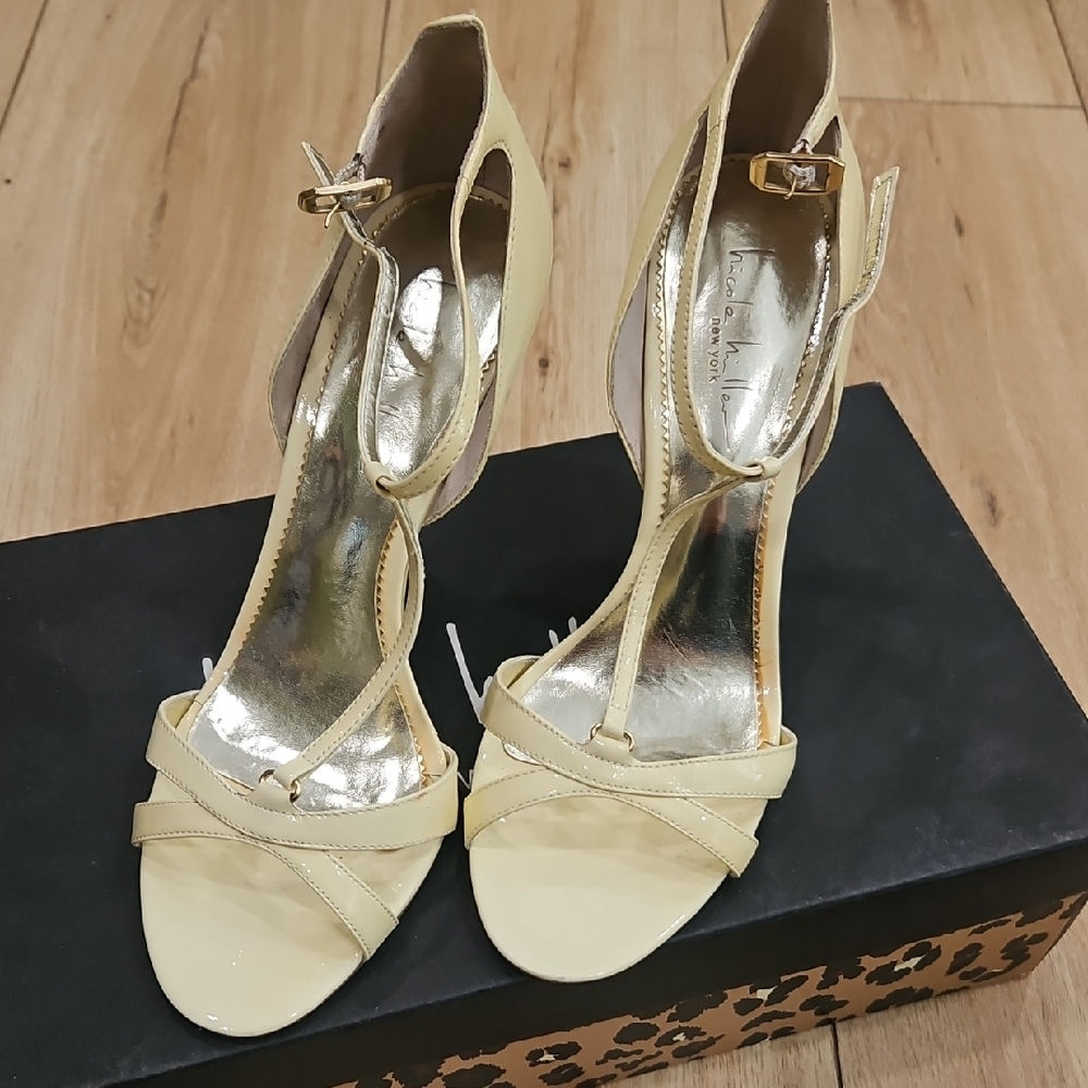 Michael Kors Cream Stiletto Heels with Ankle Strap